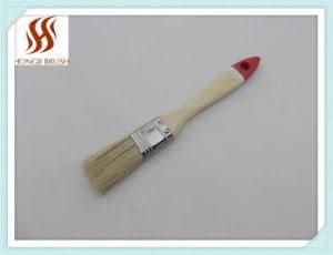 Flat Style White Boiled Bristle, White Tin Ferrule and Wooden Handle Paint Brush (HJFPB111012010)