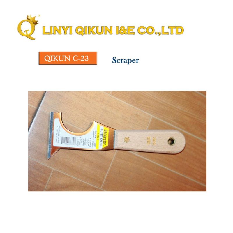 C-21 Construction Decoration Paint Hardware Hand Tools ABS Yellow Color Plastic Spatula Putty Knife Scraper Set