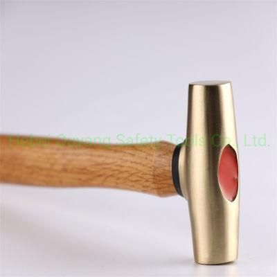 Brass Mallet Hammer, Wooden Handle, 1 Lb