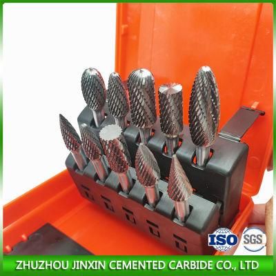 Tungsten Rotary Burr Cemented Carbide Burrs Set with 1/4 Shank