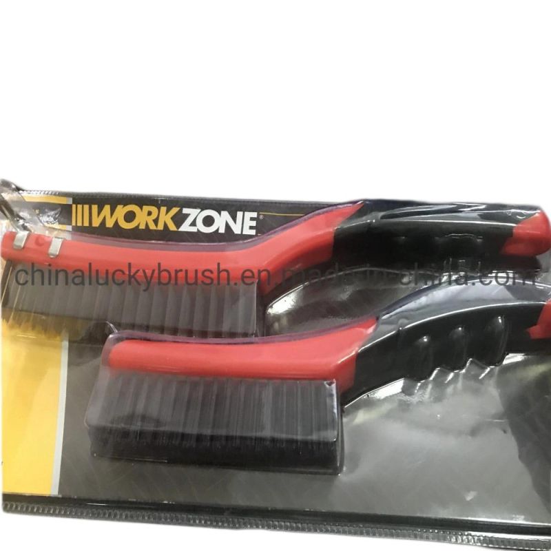 Steel Wire Plastic Board Brush with Handle (YY-509)