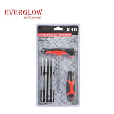 Household 12PC Standard Blade T-Handle Screwdriver Set