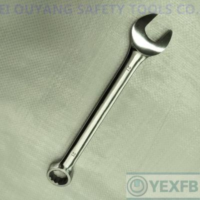 Stainless Steel Plain Combination Wrench/Spanner, 21mm, SS304/420/316