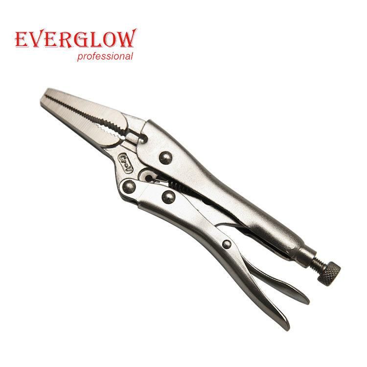 Nickel Plated 7" CRV Round Jaw Seal Cutting Locking Pliers Self Locking Pliers