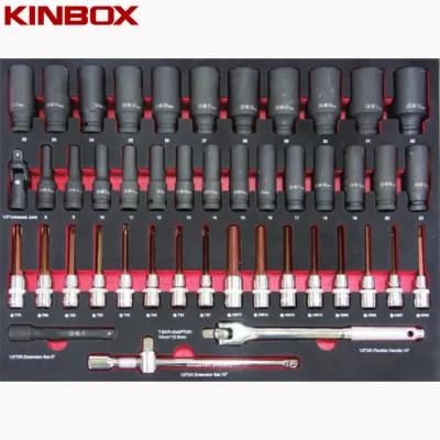 Kinbox Professional Hand Tool Set Item TF01m305 1/4, 3/8&1/2 Socket Set