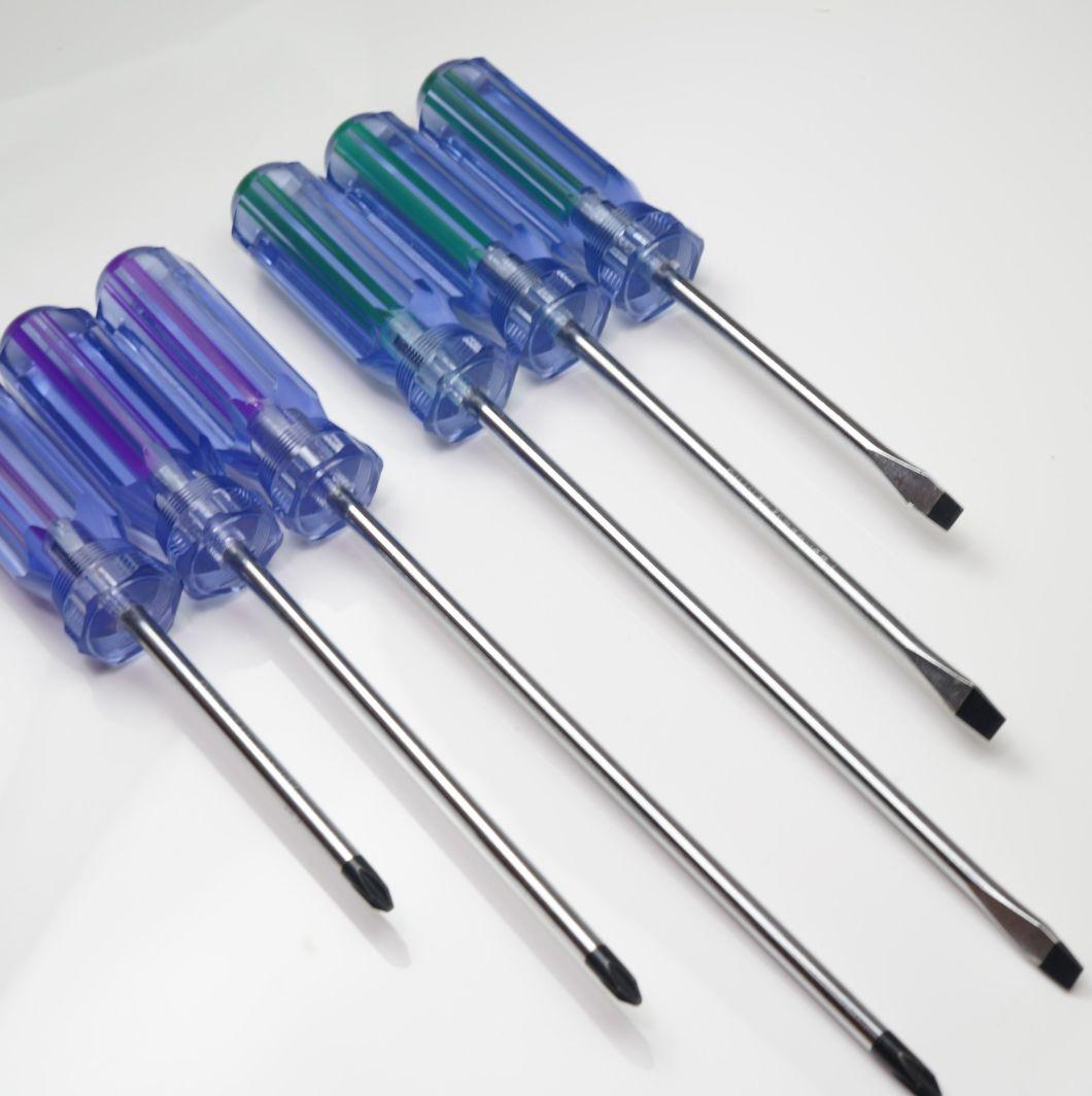 Factory Supplied Transparent Double Head Phillips Flat Screwdriver