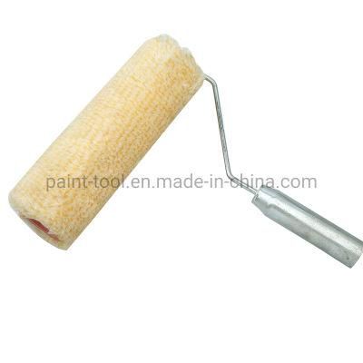 Decorative Paint Tool Long Metal Handle Synthetic Fiber Paint Roller