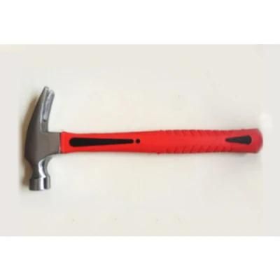 High Carbon Steel Claw Hammer with Color Fiberglass Handle