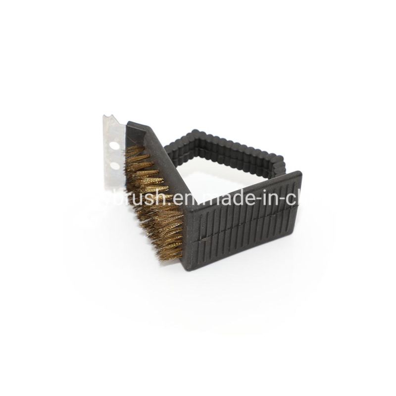 Trapezoid Copper Handle Brush with Scraper Knife (YY-833)