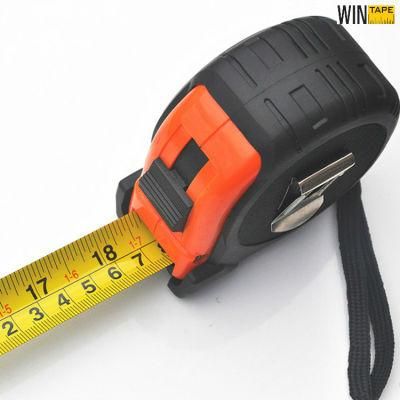 7.5m Flexible Rubber 25&prime; Retractable Steel Measuring Tape High Quality Belt Clip with Names or Logo