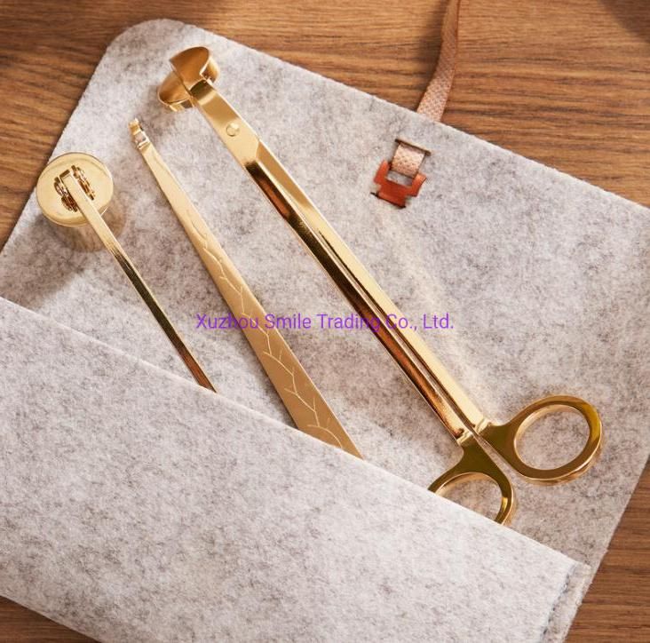 Candle Accessories Wick Trimmer, Snuffer, Dipper, Tray Candle Care Kit Accessory Cutting Extinguisher