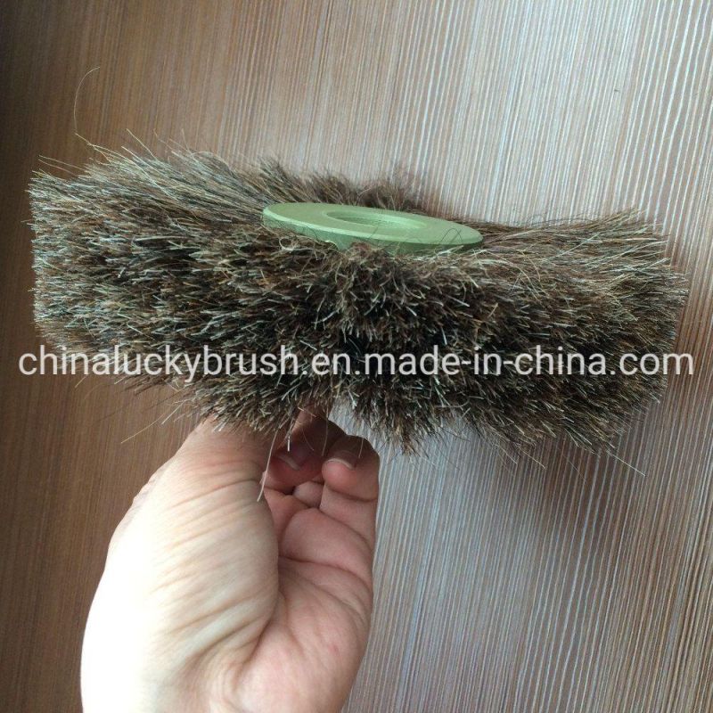 Horse Hair Shoe Cleaning or Polishing Wheel Brush/ Animal Wire Glass Cleaning Roller Brush (YY-748)