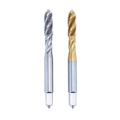 HSS M35 Spiral Flute Taps Spiral Machine Taps with Tin Coating High Speed Steel Thread Mill Taps