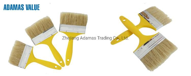 Paint Flat Brush Plastic Handle Pure Pig Bristles