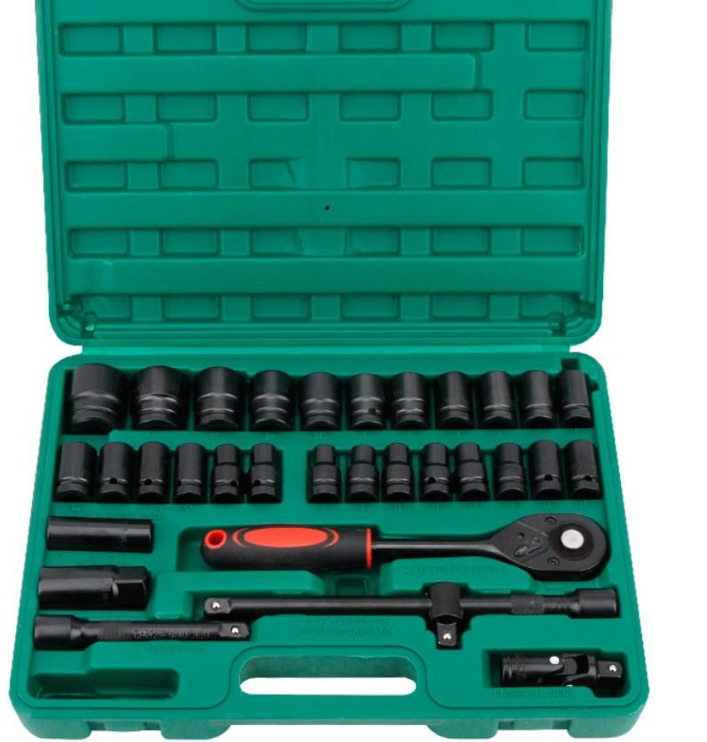 32PCS Adjustable Ratchet Socket Set Ratchet Wrench Hand Tool Set