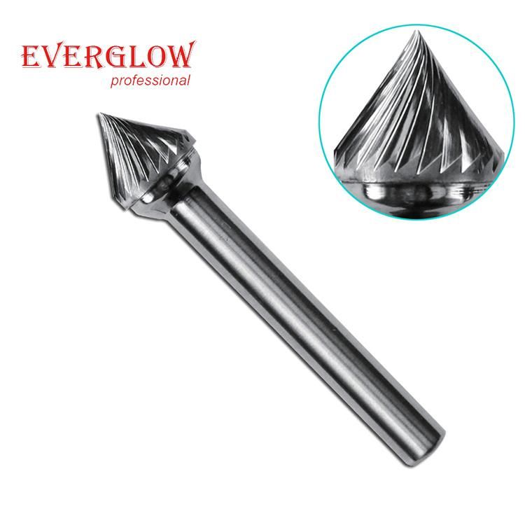 Type K Cone Shape 90 Degree Tungsten Carbide Rotary Burr for Metal Machining