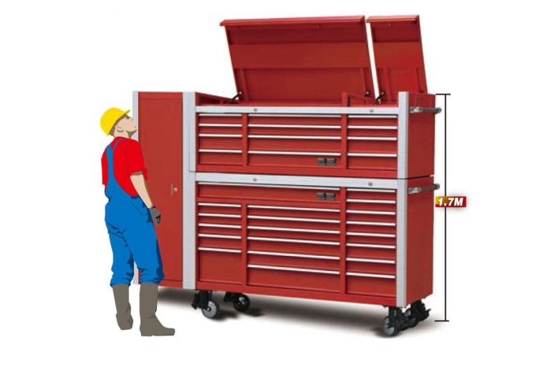 Industrial Tool Cabinet with Multi Drawer Multi Functions BBS Red