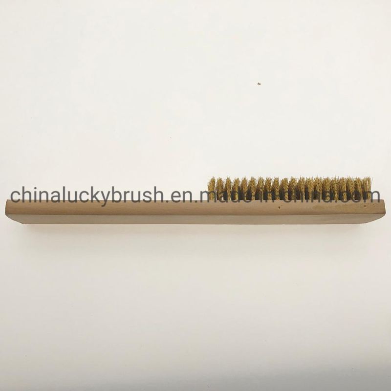 Wooden Handle Brass Wire Cleaning or Polishing Brush (YY-951)