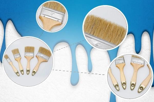 China Wholesale Professional Design Paintbrush with Wooden Handle