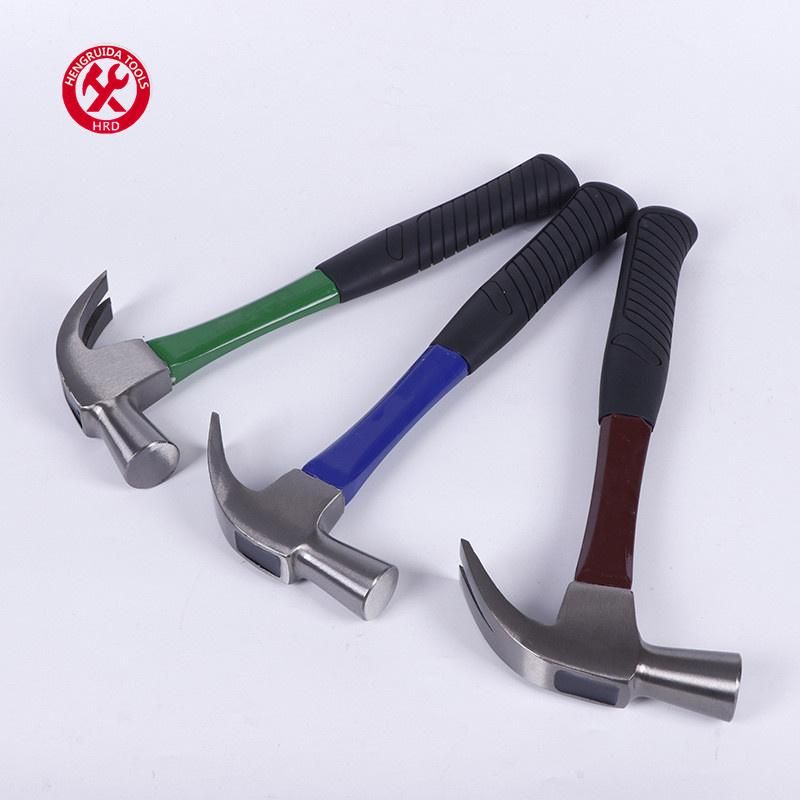 Claw Hammer with Half Plastic Coated Handle