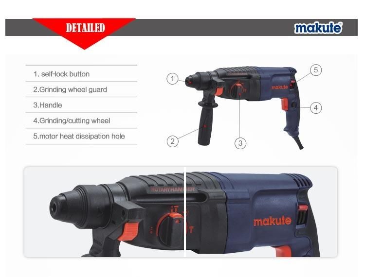 Makute Electric Hammer Drill 26mm 800W Rotary Drilling Breaker