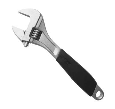 Non-Slip 12&quot; Cr-V Steel Satin Chrome Plated Wrenches Adjustable Spanner
