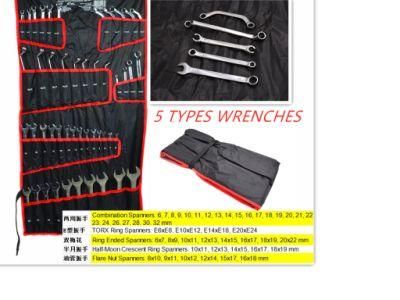 74PCS Professional Wrench Tool Set with Roller Bag Packing (FY1074WR)