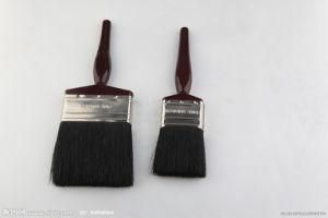 Black Bristle Paint Brush with Red Colour Wooden Handle