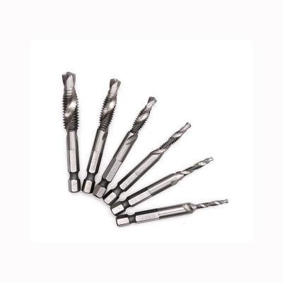 6PCS 1/4 Hex Shank Combination Drill and Tap Bit Set