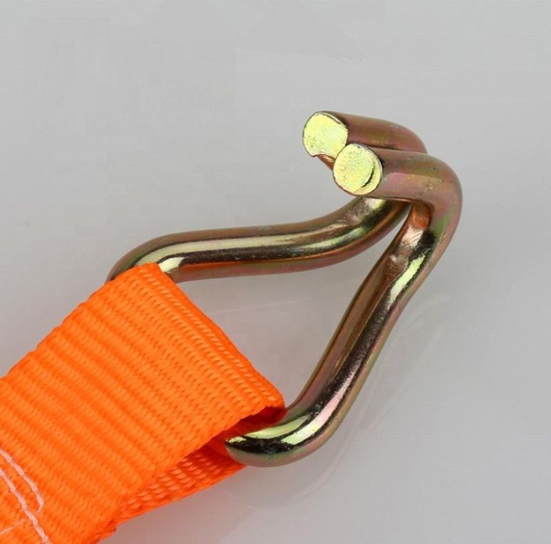 2′′ 5t Polyester Webbing Cargo Lashing Ratchet Tie Down Strap