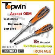 Topwin Shantou S2, Cr-V Highly Alloyed Household Hand Tools Magnetic Slotted, Hex and Phillip Screwdriver PVC Handle No. 61-1101