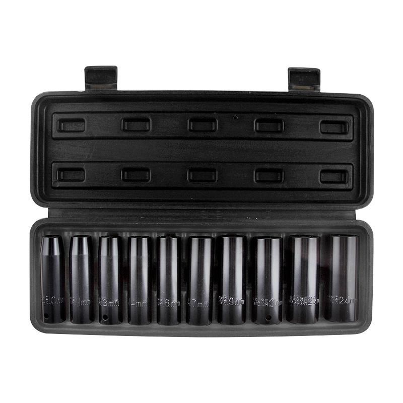 1/2" 10PCS Impact Socket Set with Black Surface