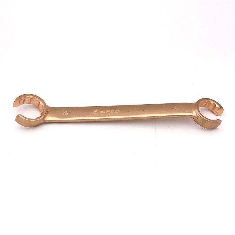 WEDO Non-Sparking Flare Nut Open Ring Wrench Spark-Free Safety Spanner Aluminium Bronze