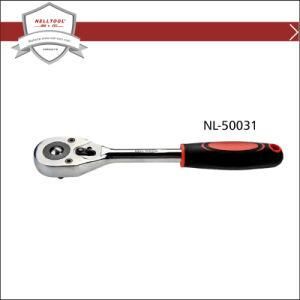 Mirror Surface Ratchet Wrench with Rubber Handle