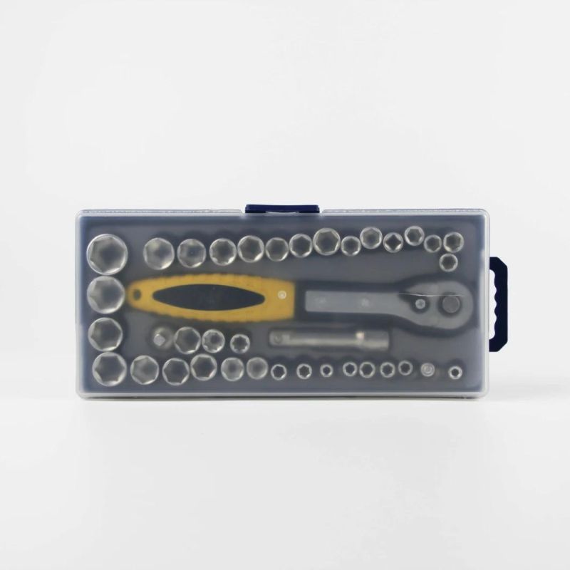 Drive Socket Set with 72 Tooth Reversible Ratchet