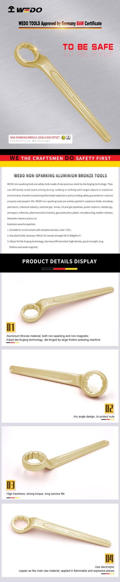 WEDO Spark Free Wrench, Single Box Offset