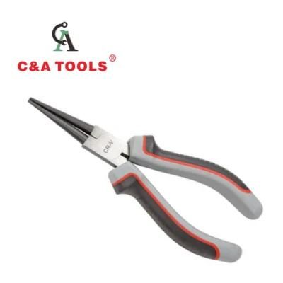 German Type Round Nose Pliers with Three Color Handle