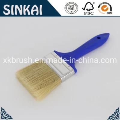 Plastic Handle with White Bristle Paint Brush for Colombian Market