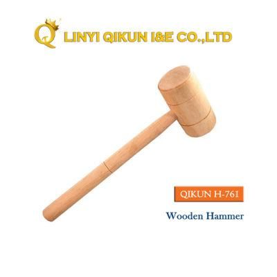 H-761 Construction Hardware Hand Tools Full Wooden Hammer with Wooden Handle