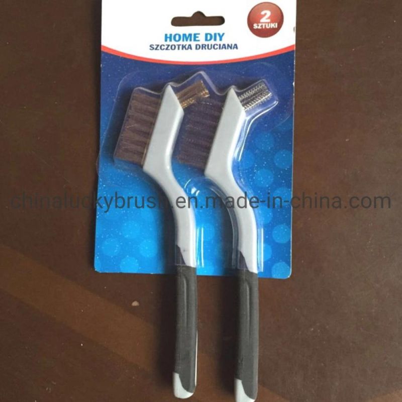 Plastic Handle Two Head Wire Set Brush (YY-694)