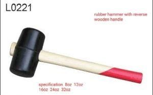 Rubber Hammer with Reverse Wooden Handle L0221