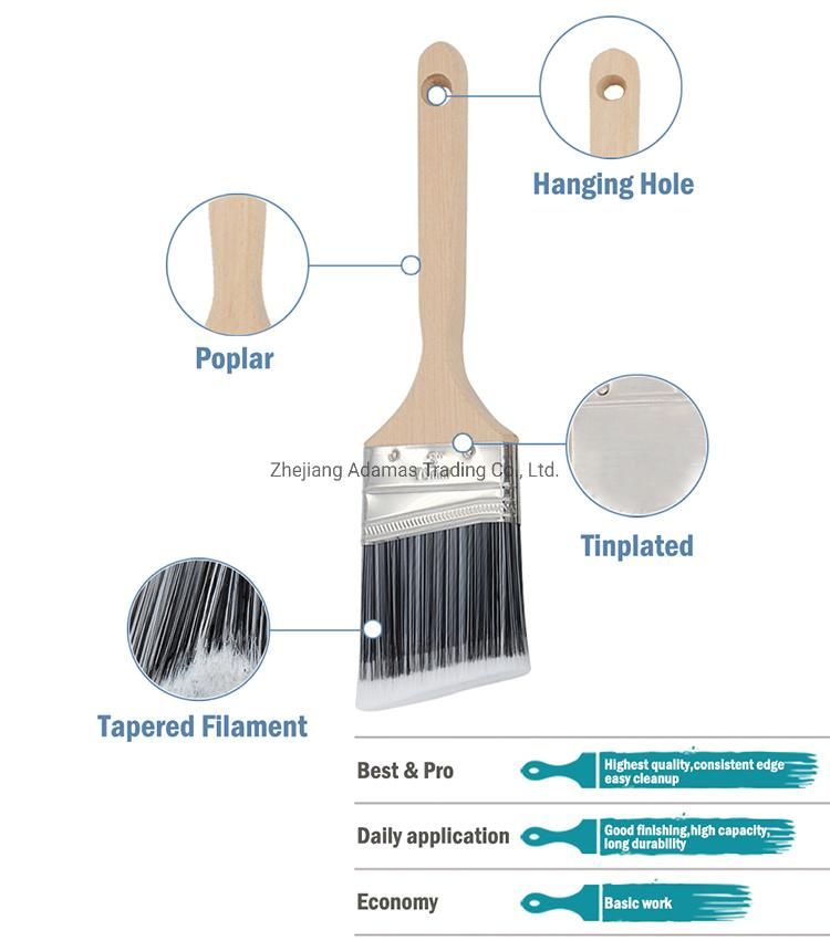 Angled Paint Brush with Long Wooden Handle CF1832101 Hand Tool