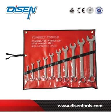 10PC6-27 Chrome Plated Combination Wrench Set