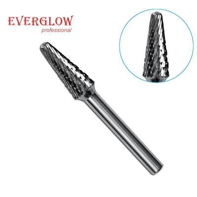 Tungsten Carbide Burr Alloy Rotary File Pointed Cone Shape Metal Working Rotary Burr Wood-Working Engraving