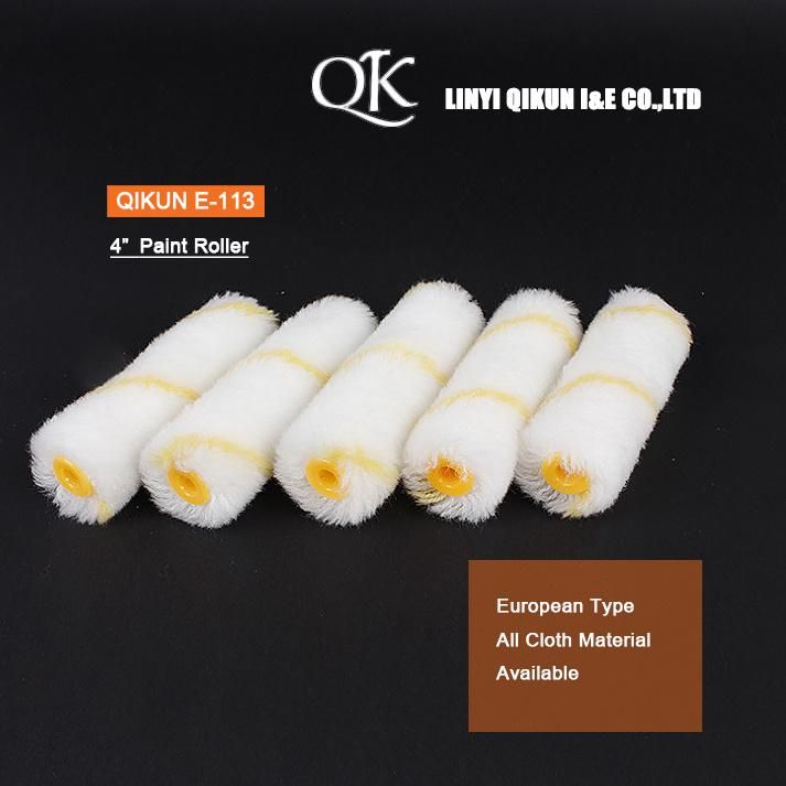 E-104 Hardware Decorate Paint Hand Tools Acrylic Yellow Strip 4" Paint Roller
