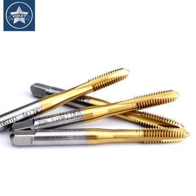 Hsse-M35 Metric with Tin Left Hand Spiral Pointed Taps M3 M4 M5 M6 M8 M10 M12 Machine Screw Thread Tap