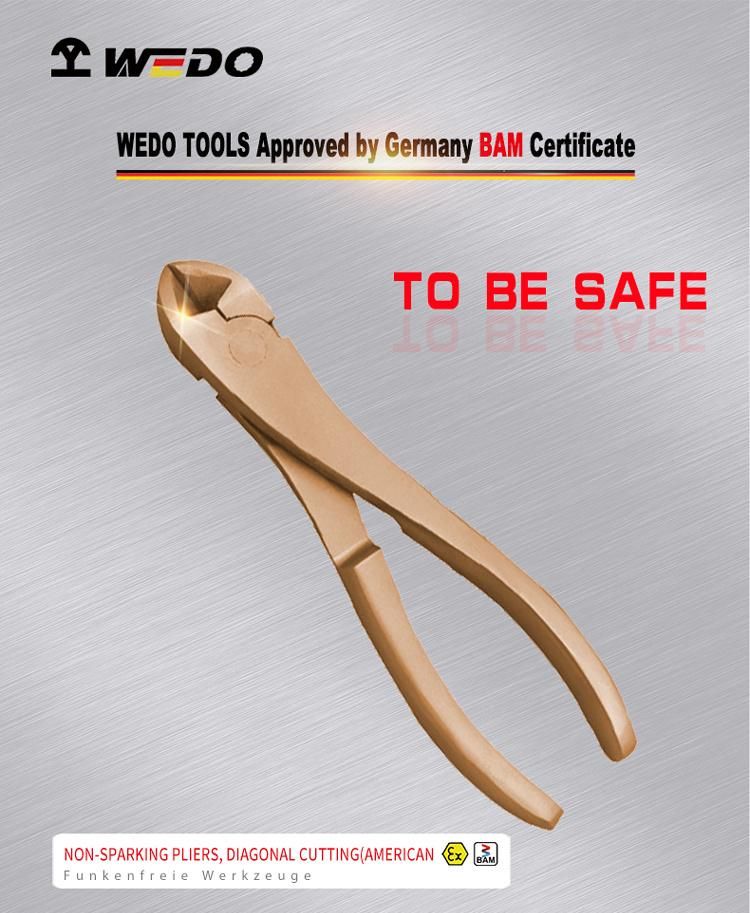 WEDO 6" 8"Non-Sparking Diagonal Cutting Pliers (American Type) Side Wire Cutters Pliers Beryllium Copper