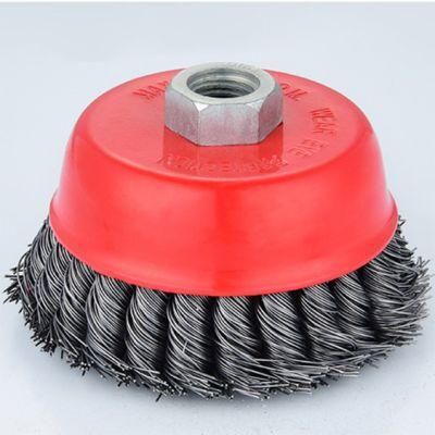 Industrial Grade Bowl Type Metal Grinding and Rust Removal Angle Grinder Steel Wire Brush