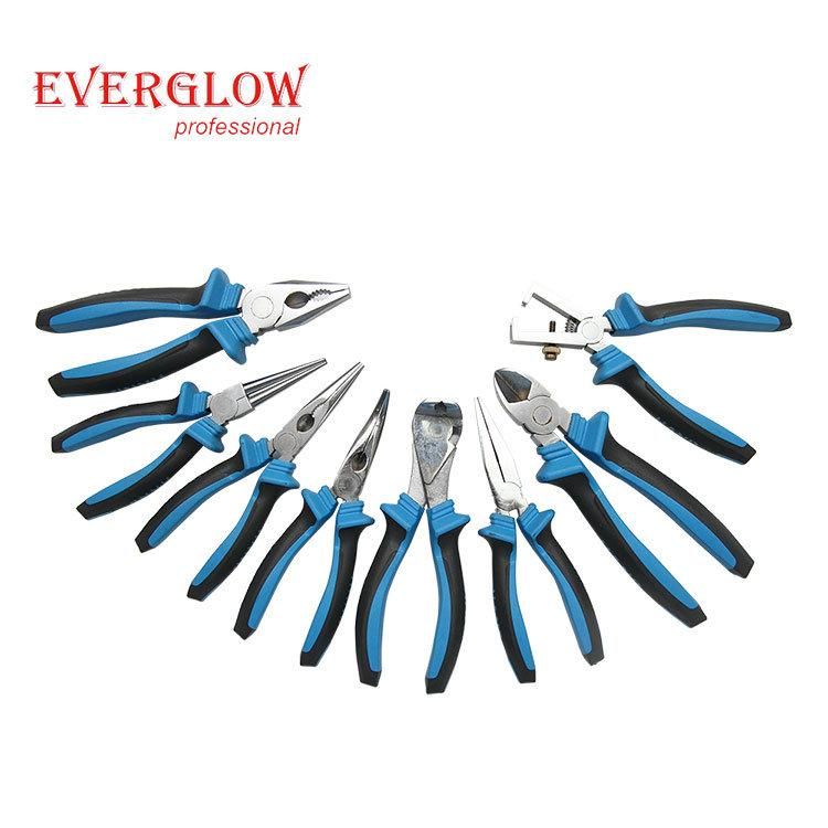 Latest Design Blue and Black Customized Size 6inch Long Nose Pliers