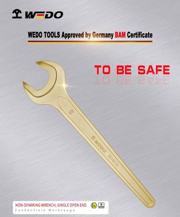 Wedo Best Selling Aluminium Bronze Non-Sparking Single Open End Wrench